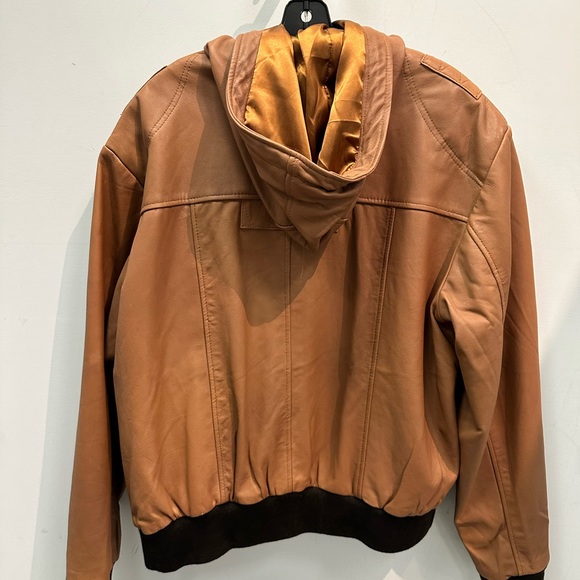 Fashion Brown Leather Jacket - Picture 2 of 2